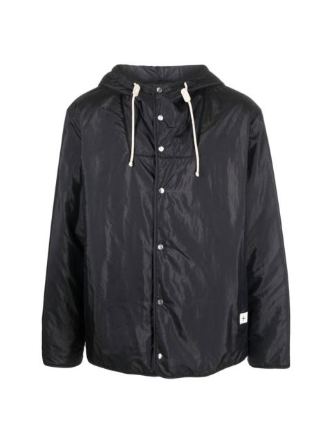 hooded silk-blend lightweight jacket