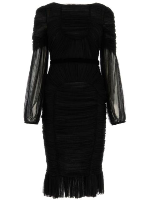 TOM FORD semi-sheer midi dress
