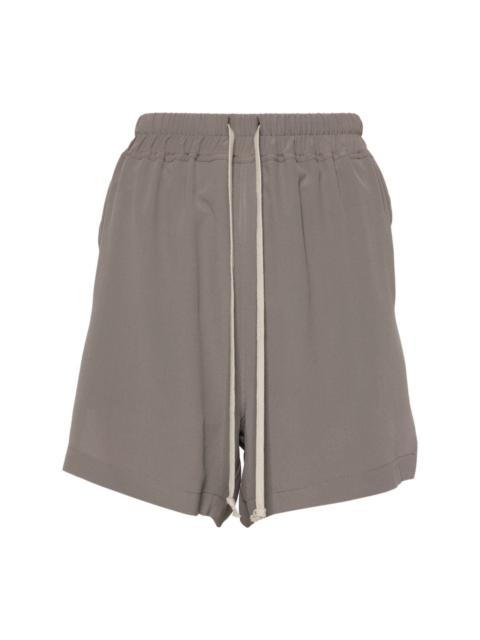 drawstring-waist crepe shorts