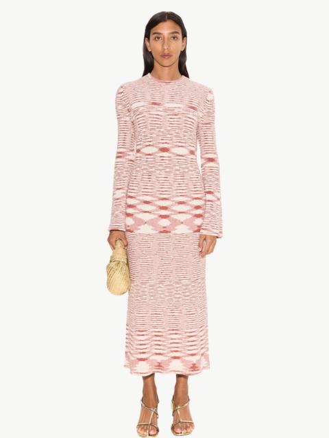 SIMONMILLER Axon Knit Dress in Rust/Rice Flour Multi