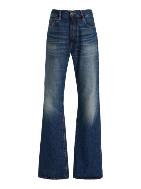 FRAME The Outlaw Rigid High-Rise Bootcut Jeans dark wash