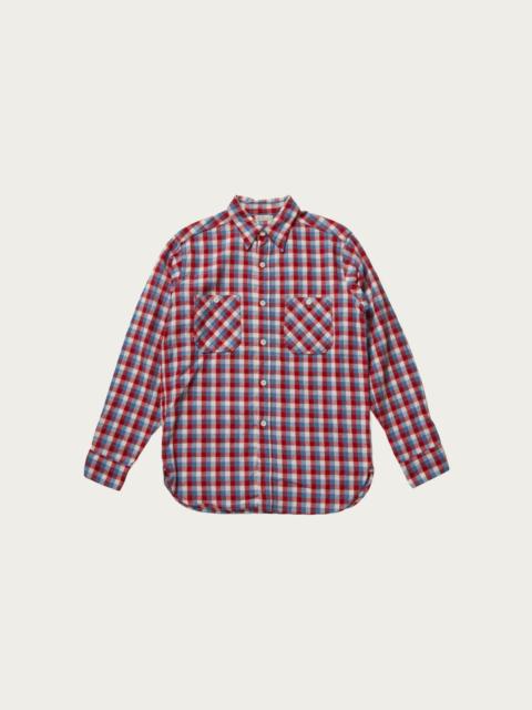 Warehouse & Co. 3055 Long Sleeve Check Work Shirt - Red