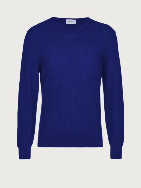 FERRAGAMO KNITTED V-NECK SWEATER