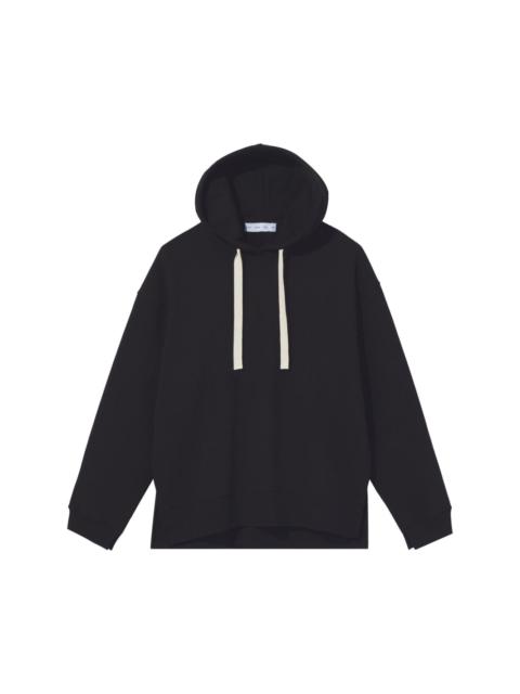 two-tone drawstring cotton hoodie