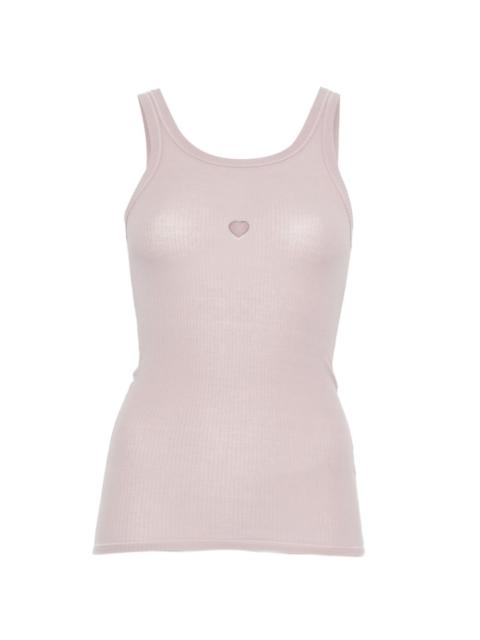 BASERANGE heart ribbed tank top
