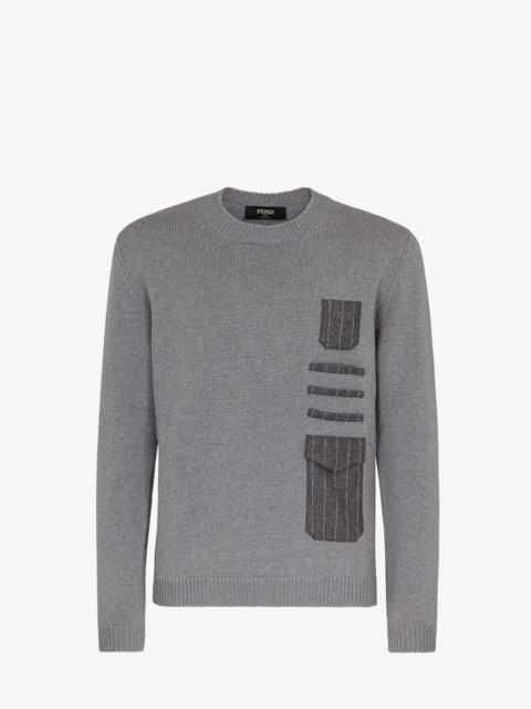 FENDI Gray wool sweater