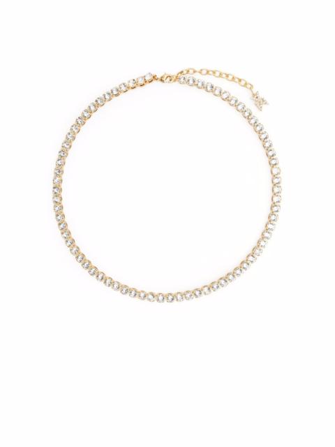 Tennis crystal-embellished necklace