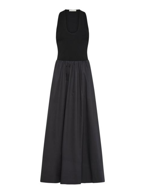 ST. AGNI Plunge Neck Dress black