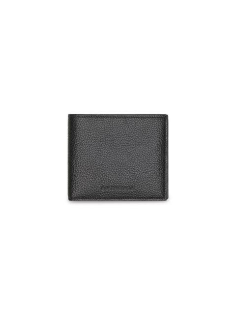 BALENCIAGA Men's Essential Square Folded Coin Wallet in Black