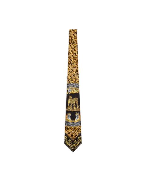 VERSACE animal-print tie