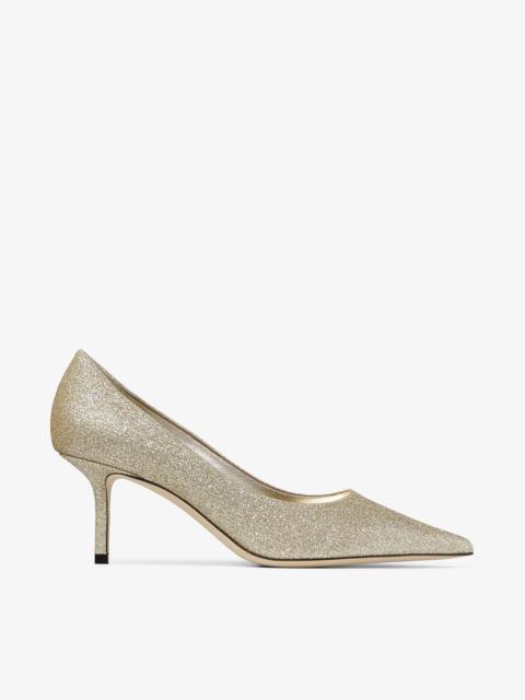 JIMMY CHOO Romy 85 Silver Glitter Tulle and Metallic Nappa