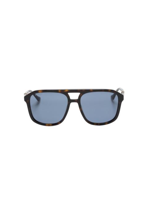 GUCCI tortoiseshell navigator-frame sunglasses