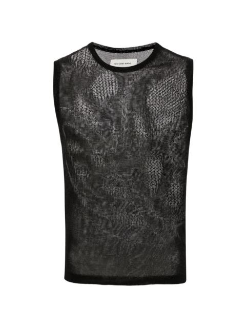FENG CHEN WANG lace-knit patterned tank top