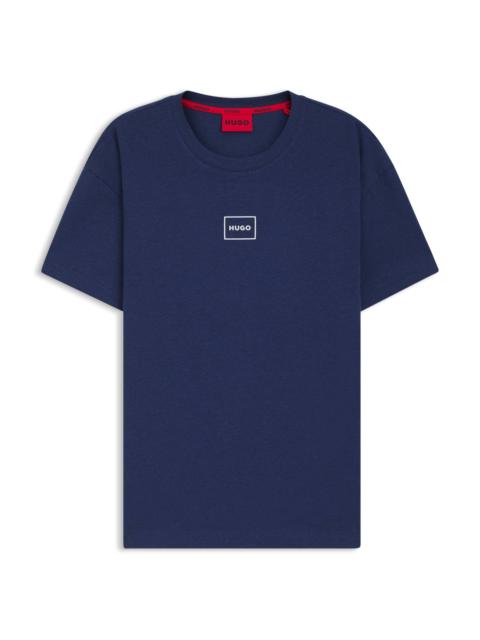 HUGO STRETCH-COTTON T-SHIRT WITH LOGO PRINT