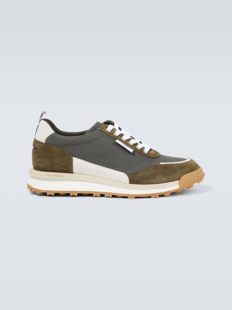 Alumni leather-trimmed sneakers