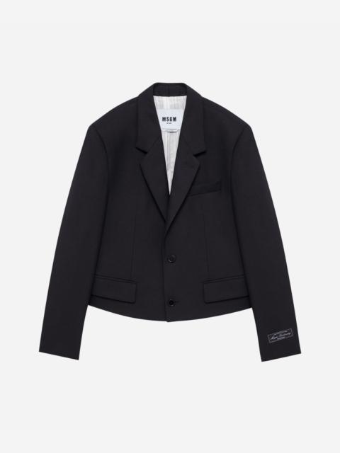 MSGM Single-breasted cropped jacket