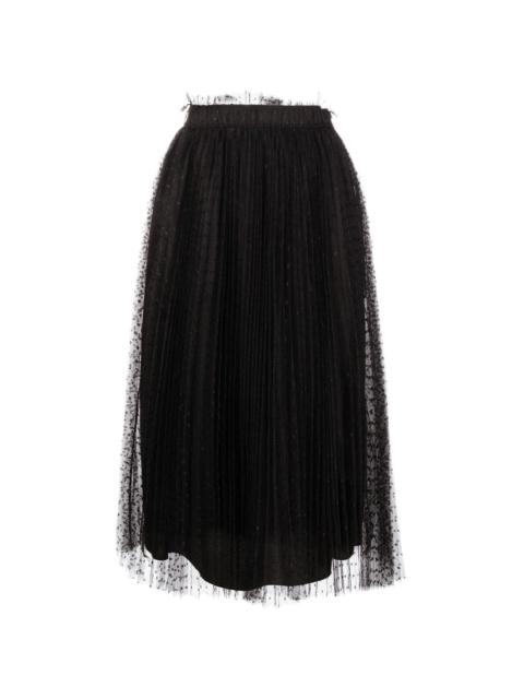 REDValentino pleated point d’esprit tulle skirt