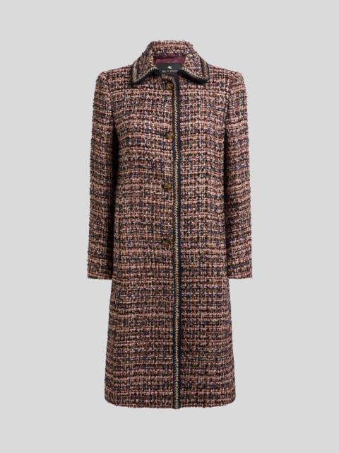 Etro MULTICOLOURED TWEED COAT