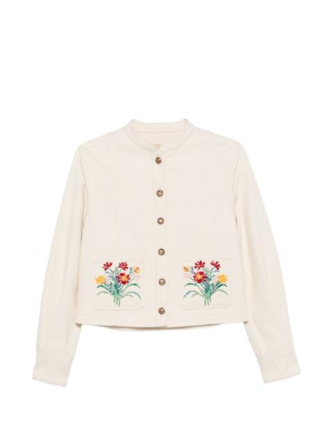 Valentino floral-embroidered jacket