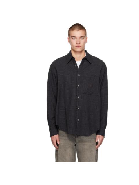 Wooyoungmi Gray Small Check Shirt