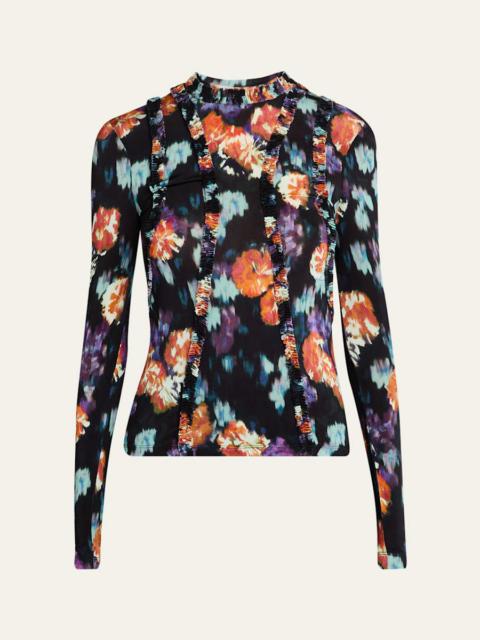 ULLA JOHNSON Clover Long-Sleeve Jersey Top