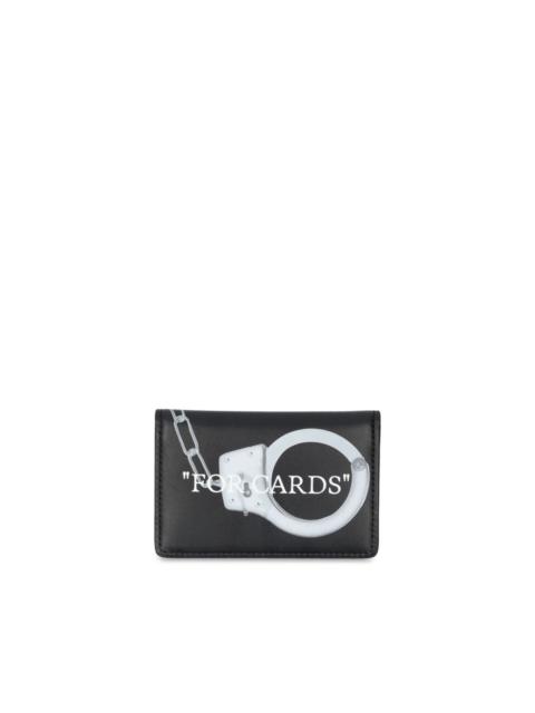 Off-White Quote Bookish leather cardholder
