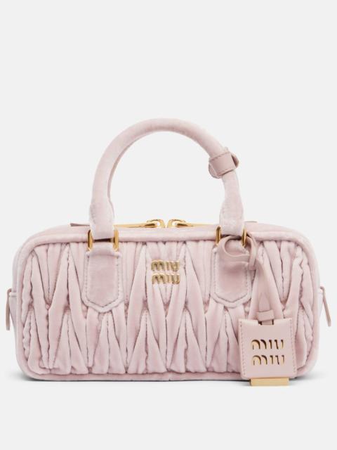 Miu Miu Arcadie Small suede top-handle bag
