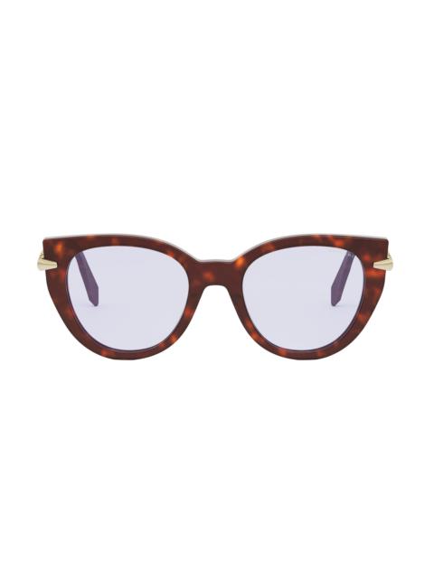 BVLGARI Women's Serpenti Viper 51MM Cat-Eye Eyeglasses - Red Havana