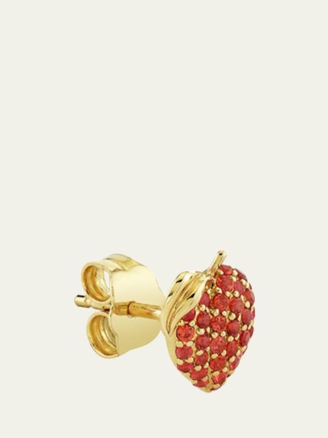 SYDNEY EVAN 14K Orange Sapphire Peach Stud Earring, Single (Right)