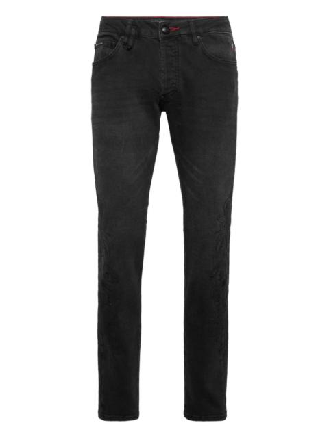 PHILIPP PLEIN embroidered jeans