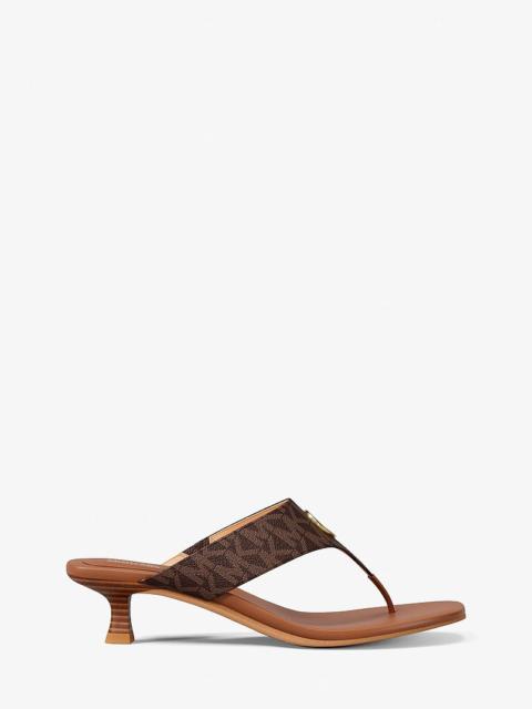 MICHAEL KORS Anneka Signature Logo Thong Sandal