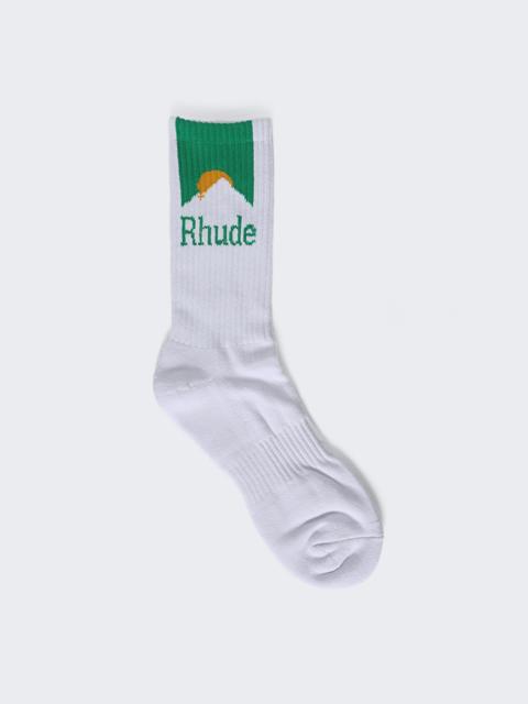 Rhude Moonlight Socks White And Green