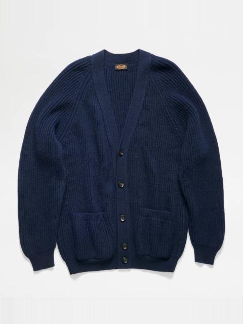 Tod's OVERSIZED CARDIGAN - BLUE