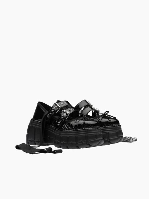 Miu Miu Naplak leather flatform ballerinas