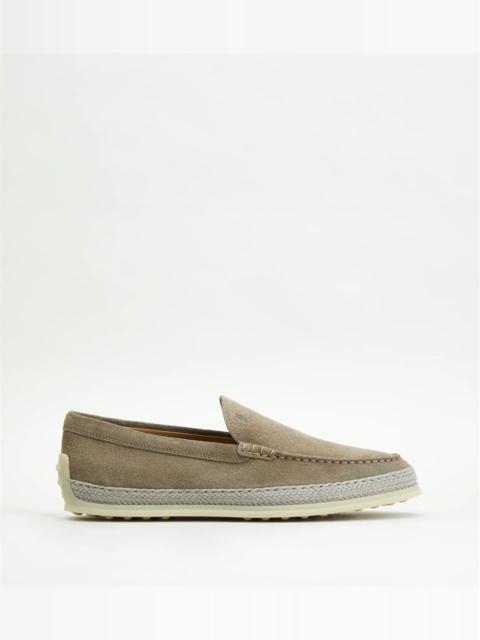 Tod's LOAFERS IN SUEDE - BEIGE