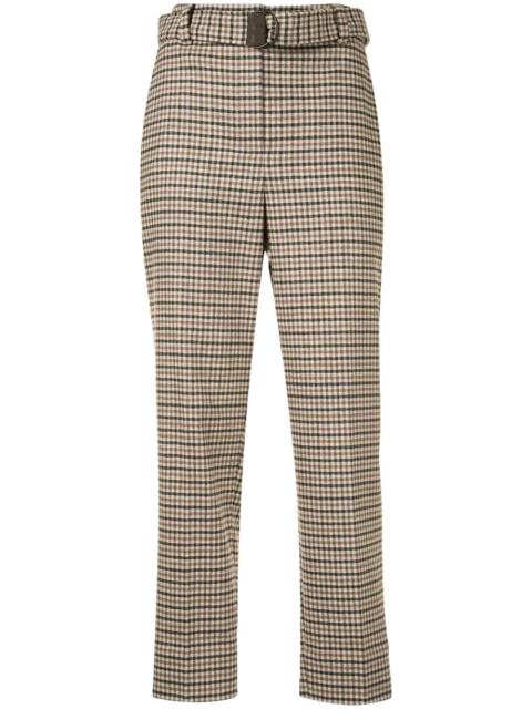 Brunello Cucinelli checked cropped trousers