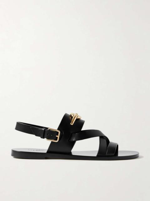 Valentino VLOGO embellished leather sandals