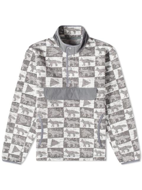and Wander and wander x Maison Kitsune Fox Checkers Half Snap Fleece