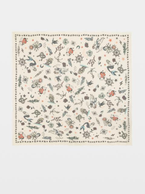 Zadig & Voltaire Kerry Tattoo Scarf