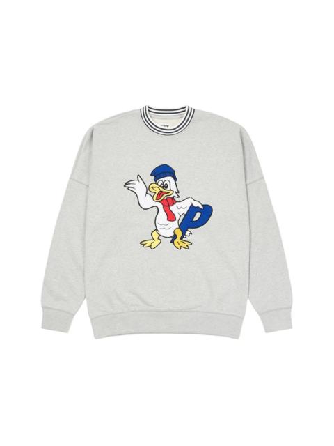 PALACE Palace Chilly Duck Out Drop Shoulder Crew Grey Marl