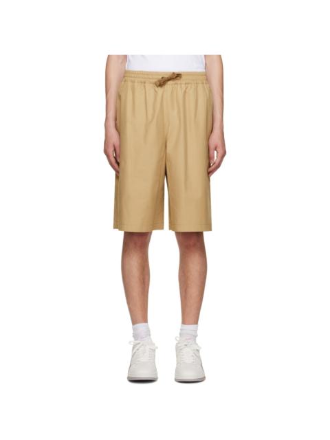 Maison Kitsuné Beige Drawstring Shorts