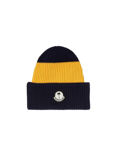 Palm Angels Moncler Tricot Beanie Hat "Yellow / Blue" PMLC031T24KNI0014618