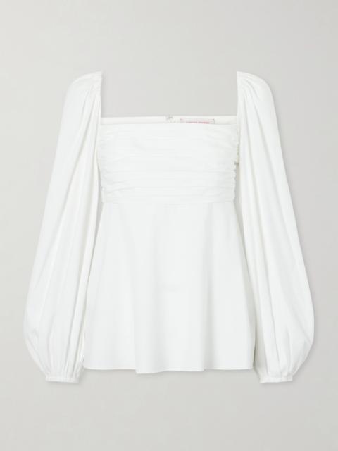 CAROLINA HERRERA Cotton-blend Poplin Blouse