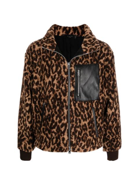 AMIRI Printed Bandana Fleece Jacket "Brown / Tan" MKF013 242
