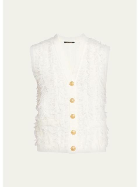 KOBI HALPERIN Sterling Fringe Knit Sweater Vest