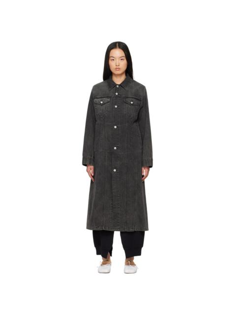 MM6 Maison Margiela Gray Faded Denim Coat