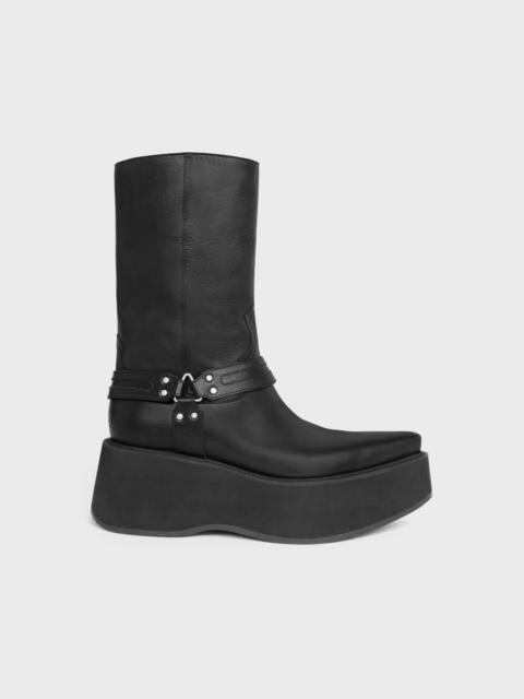 CELINE CELINE JED BIKER PLATFORM SANTIAG in Calfskin