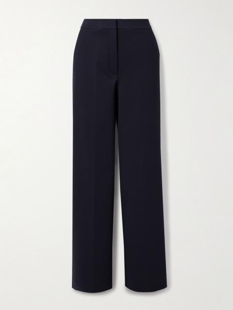 Max Mara Orche cotton-blend wide-leg pants Navy