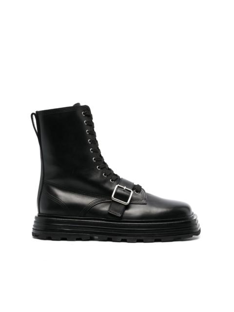Jil Sander lace-up leather ankle boots