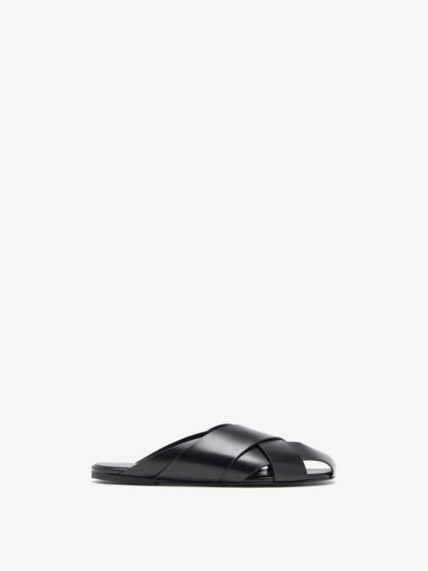 Proenza Schouler Slant Cross Slides in Brushed Calf